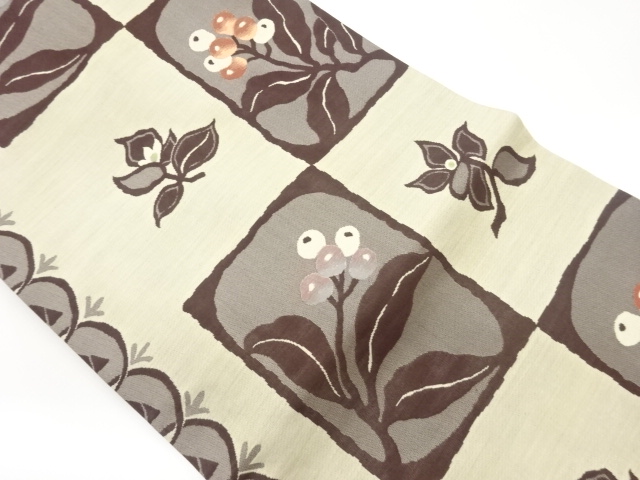 JAPANESE NAGOYA OBI / WOVEN FLOWER